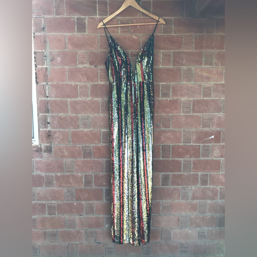NBD sequin Serena jumpsuit size medium